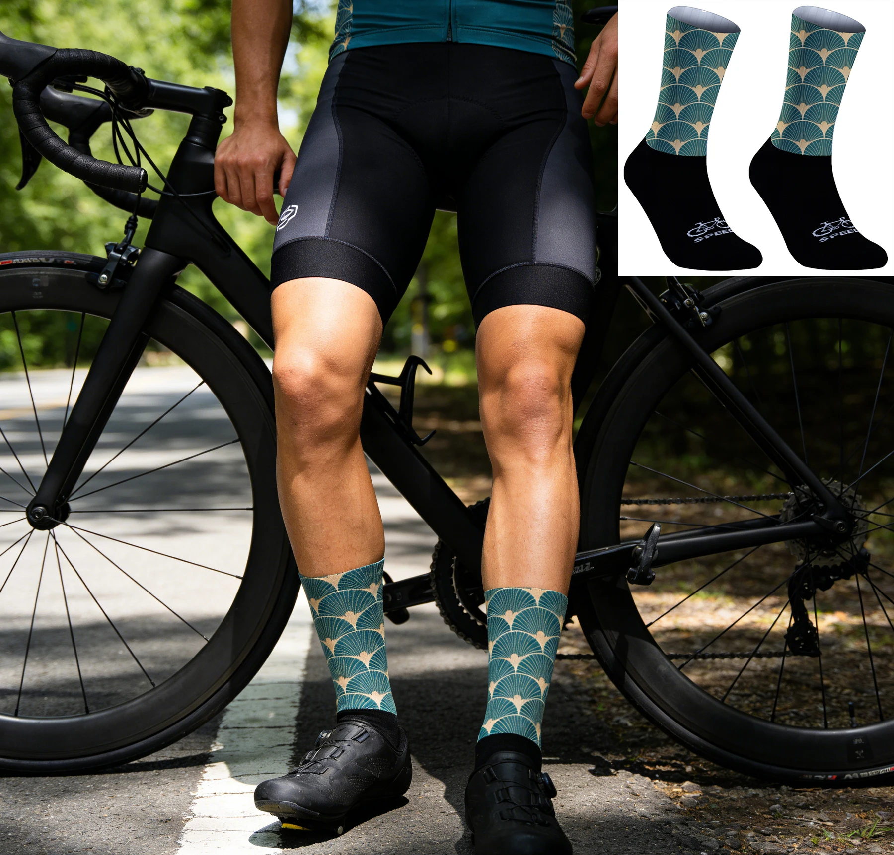 

Breathable Non-Slip Professional Cycling Socks, Dry and Comfortable for Riding, with an Open Feel and Comfortable Grip