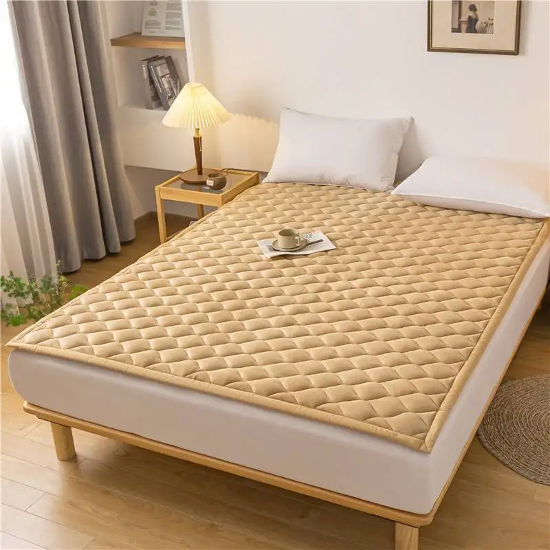 Thickened Flannel Mattress Household Milk Velvet Mattress Topper Foldable Sleeping Pad For Dormitory Single Bed Blanket Bedding