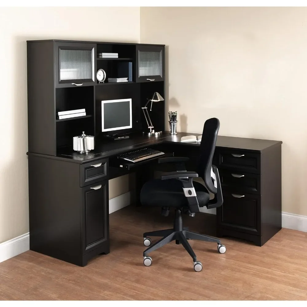 Realspace Magellan 59"W L-Shape Corner Computer Desk, Espresso