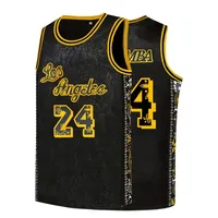 Men's #24 Black Mamba Basketball Jersey - Breathable, Sleeveless with Embroidered Design for Training & Competition