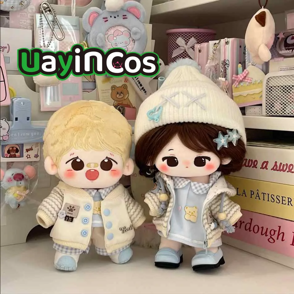 20cm Doll Clothes Bear Salty Cream Overcoat Fashion Costume Suit Stuffed Plushies Plush Doll Accessories Anime Figure Toy  Kids