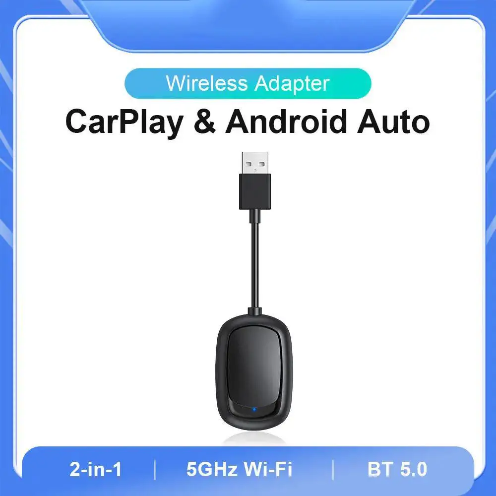 TIMEKNOW Wireless CarPlay Android Auto Wireless Adapter WiFi 5Ghz For Mercedes Audi Mazda Toyota Volvo Peugeot VW 2in1 Mini Box