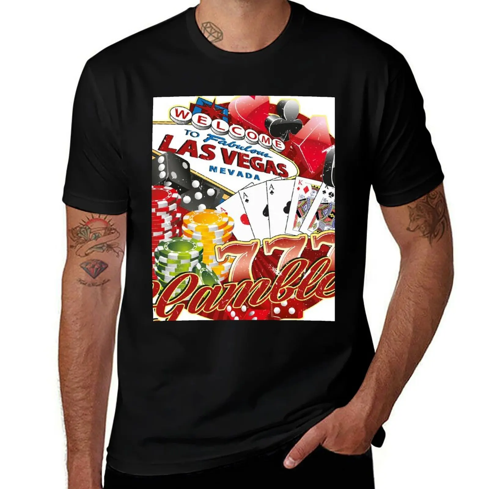 Las Vegas Casino Gambler T-Shirt Summer Festival T-Shirt