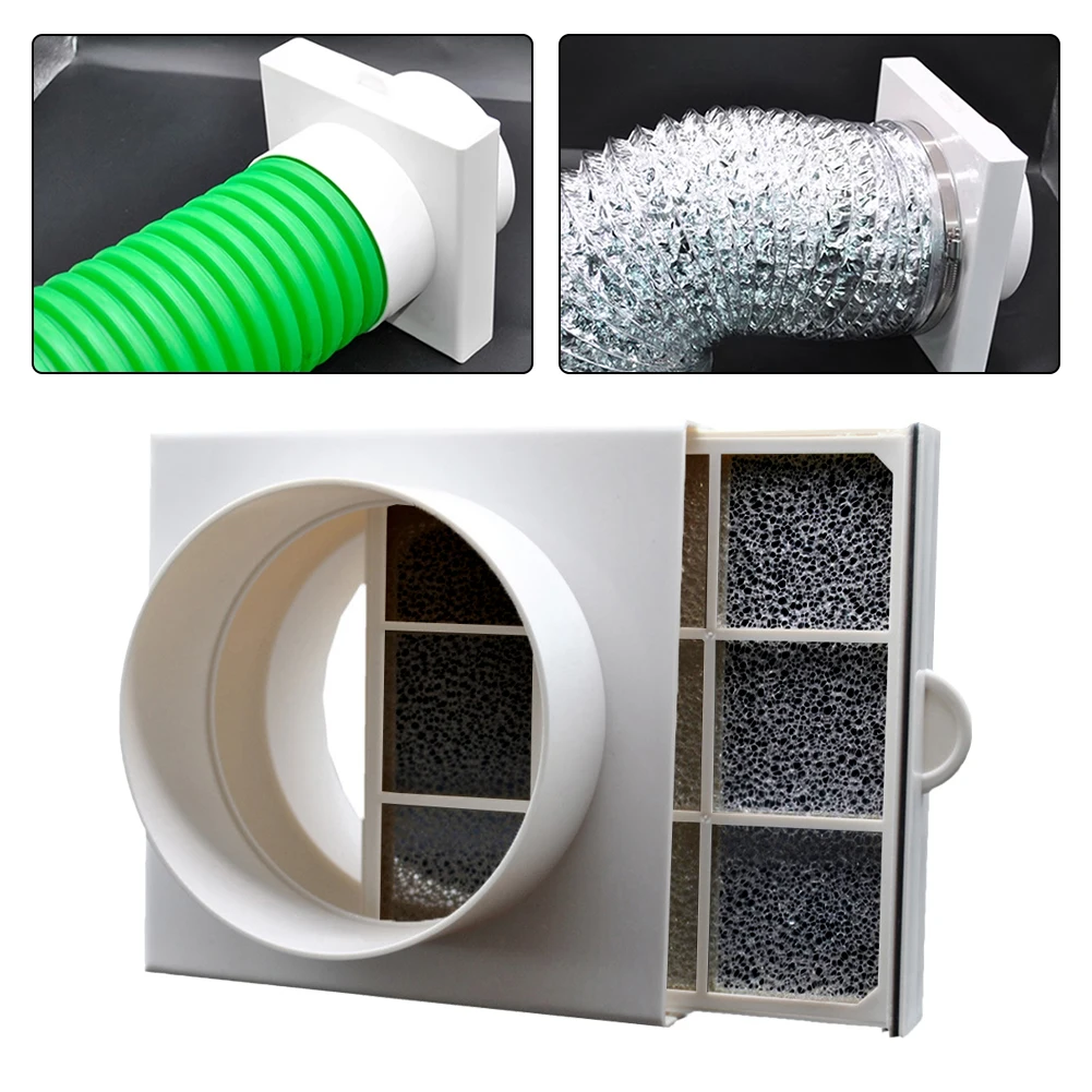 1pc Duct Filter 110mm/160mm Washable- Air Filter Removable Replace Sponge Filter Net Reusable For Ventilation System PVC PE Pipe
