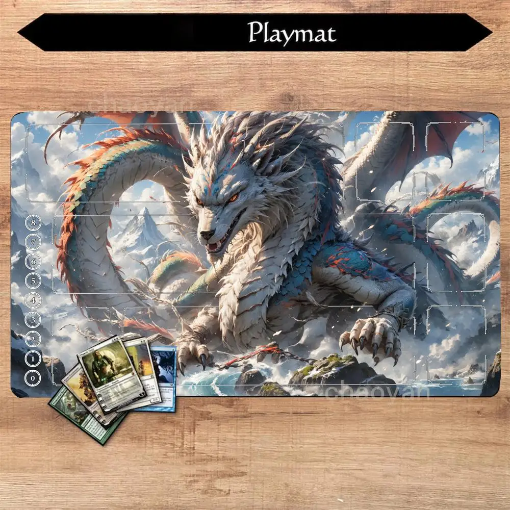 Artistic Dragon Mouse Pad  MTG Playmat Magic Card mouse pad 35X60CM Desk mat tapete for magic mtg Non-Slip Durable Stitched Edge