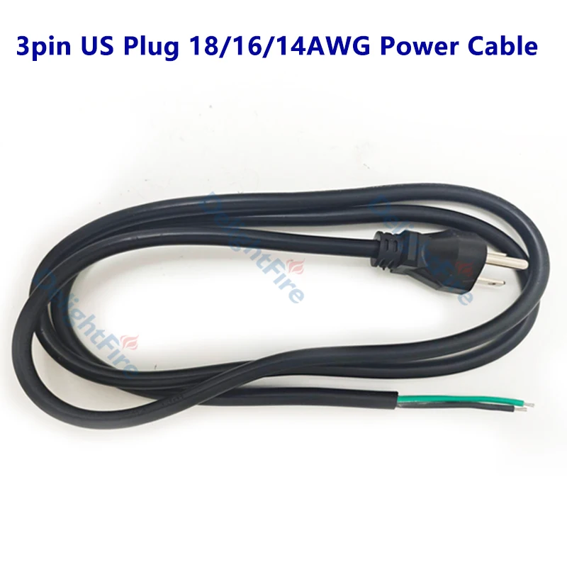 US-Stromkabel, USA-Stecker, Netzteilkabel, 14, 16, 18 AWG, Verlängerungskabel für PC, Computer, DIY-Lampe, Beleuchtung, Autoradio
