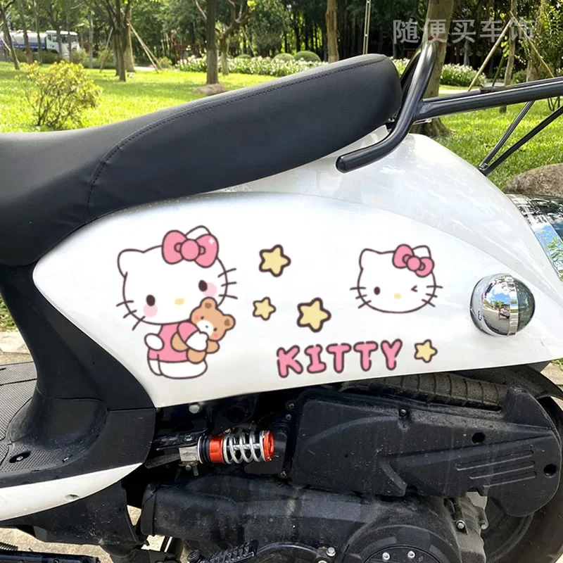 Sanrio Hello Kitty Anime Stickers Set Car Laptop Motorcycle Luggage Large Sticker Kawaii DIY Accessories Waterproof Sticker