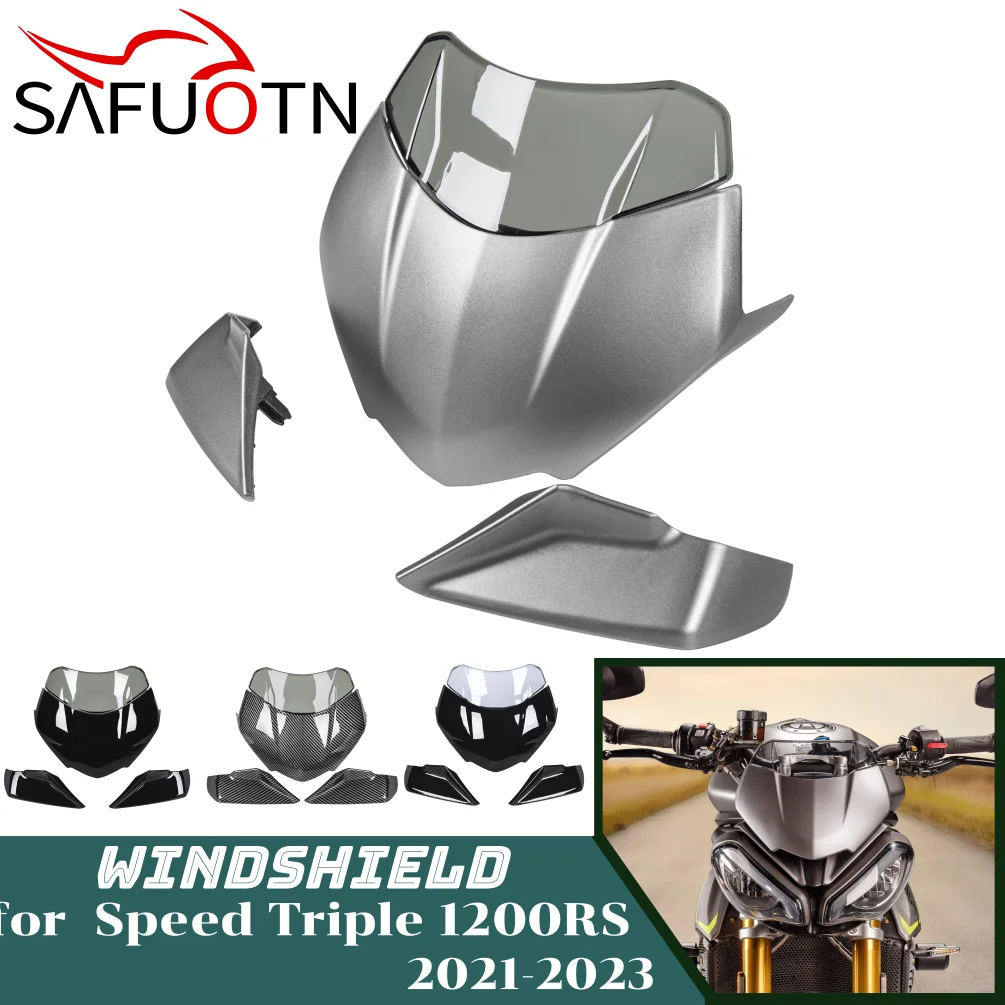 

1200RS Windshield Windscreen Visor Wind Screen Deflector for Triumph Speed Triple 1200 RS 2021-2023 Headlight Cover Accessories