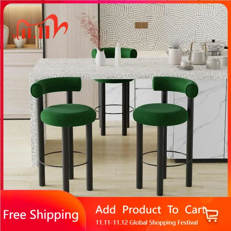 

Trendy Iron Bar Chairs Nordic Light Luxury Single Lounge Bar Stools Ergonomic Comfortable Modern Sillas Postmodern Furniture