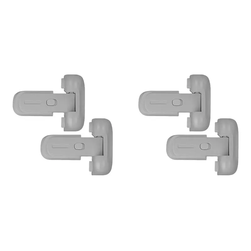 

AS96-4Pcs Safe Fridge Lock, Child Proof Refrigerator Freezer Door Lock, Protect Refrigerators With Sealing Strips Grey