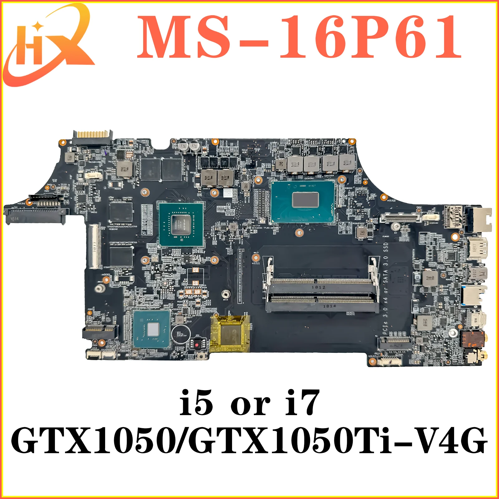 

Mainboard For MSI MS-16P61 MS-16P6 GP63 GL63 WE63 Laptop Motherboard i5 i7 8th Gen GTX1050 GTX1050Ti P1000 V4G