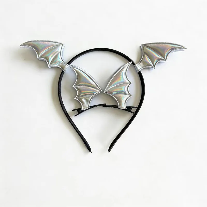 Halloween Bat Wings Headband Hair Clip Set 4 Colors Devil Wing Hair Hoop Kids Cosplay Party Costume Accessory view 6