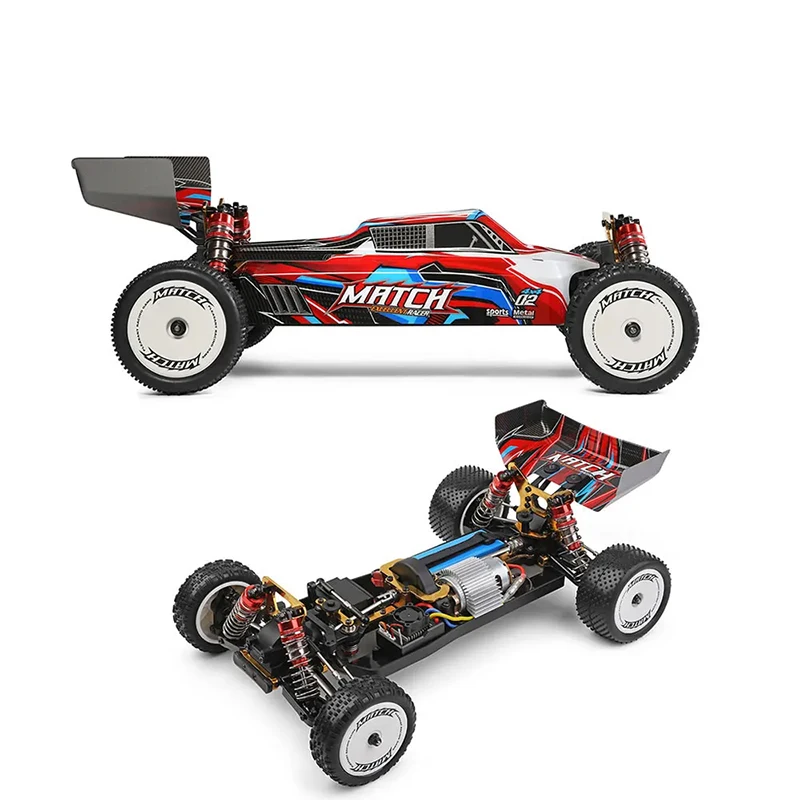 Wltoys 104001 1/10 RC Car 45KM/H 4WD 2.4G  Remote Control Racing Car Drift High Speed Off-Road Climbing Metal Vehicles Toy