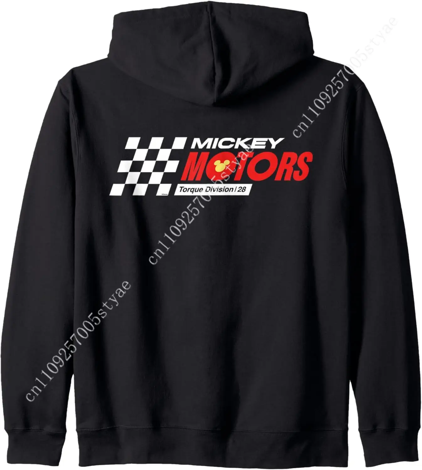 

Disney Racing Mickey Motors Torque Division 28 Badge Logo Zip Hoodie