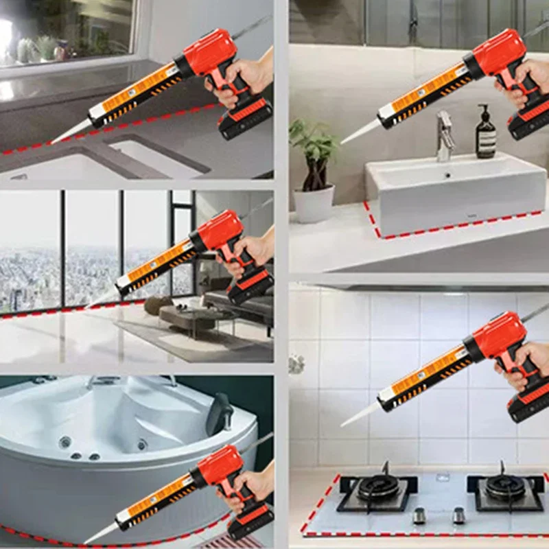 Electric Caulking Gun  Glass Adhesive Glue Sealing Guns Portable Cordless Caulking Guns DIY Seal Tool with Rechargeable Battery