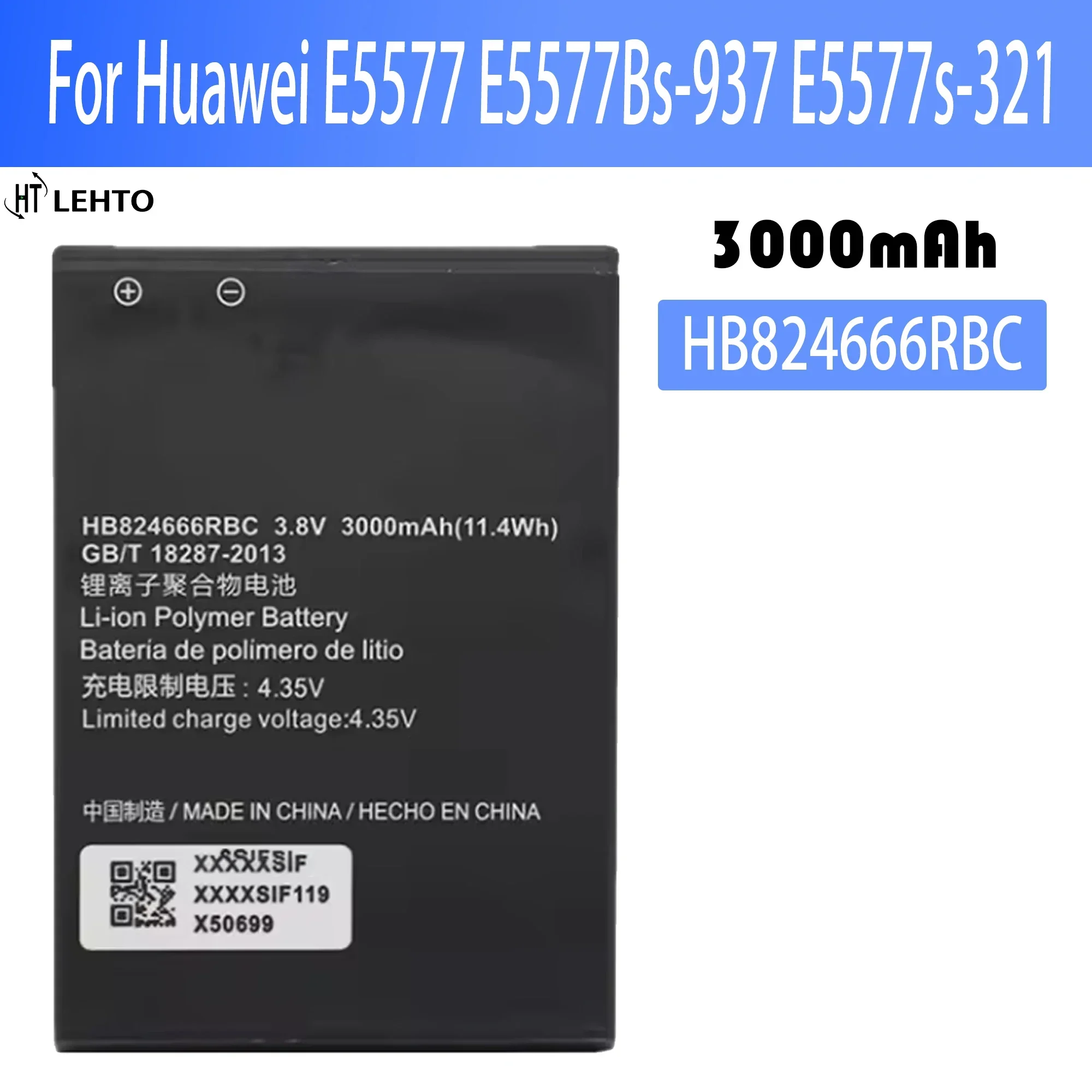 

HB824666RBC Battery 3000mAh For Huawei E5577 E5577Bs-937 E5577s-321 WIFI Router Batteries