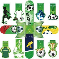 30PCS Football Bookmarks Paper Nostalgia Promotional Aesthetic Stationery Skateboard Dormitory Paper Landscape Bookmarks
