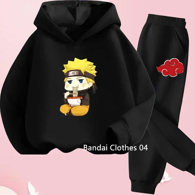 2 to 12 Year Baby Clothes Hoodie Set Tops Boy Naruto Outerwear Sweatshirt for Children Girl 2024 Spring Clothing Mother Kids