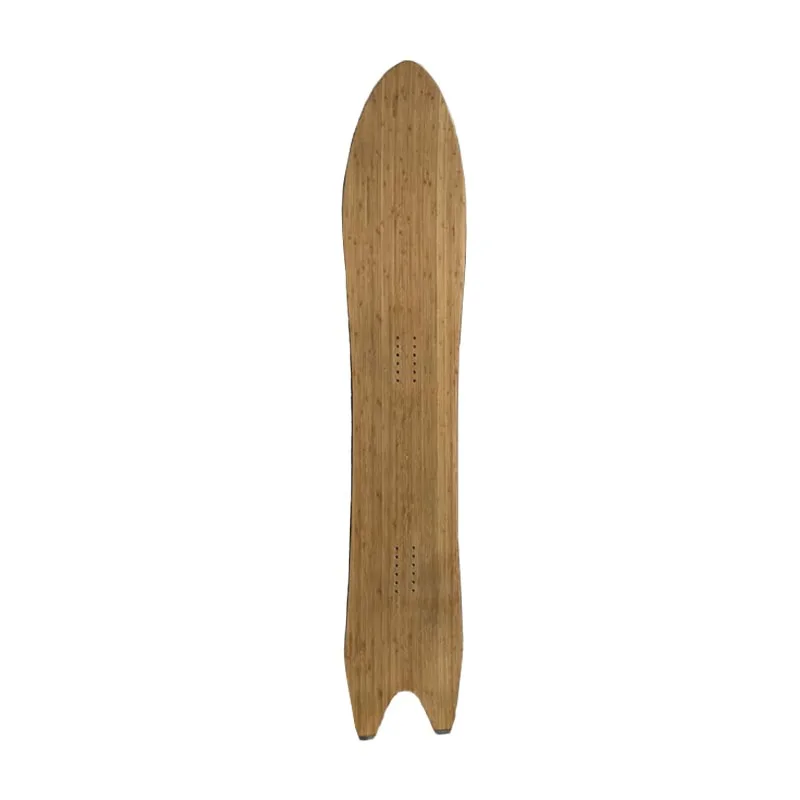 Customized Bamboo Top Sheet Fishtail Powder Snowboards