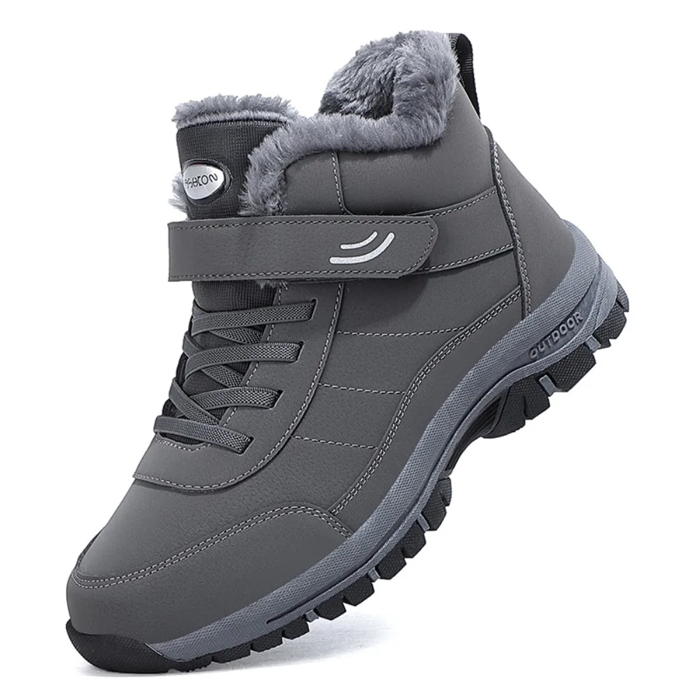 

Couple sneakers Casual Winter Shoes Platform Non-slip Warm Fur Ankle Boots Plush Combat Outdoor Hiking Motorcycle Boots