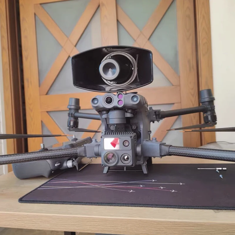 Aerial Public Address System Drone Loudspeaker with Anti-Interference Technology for Clear Voice Transmission