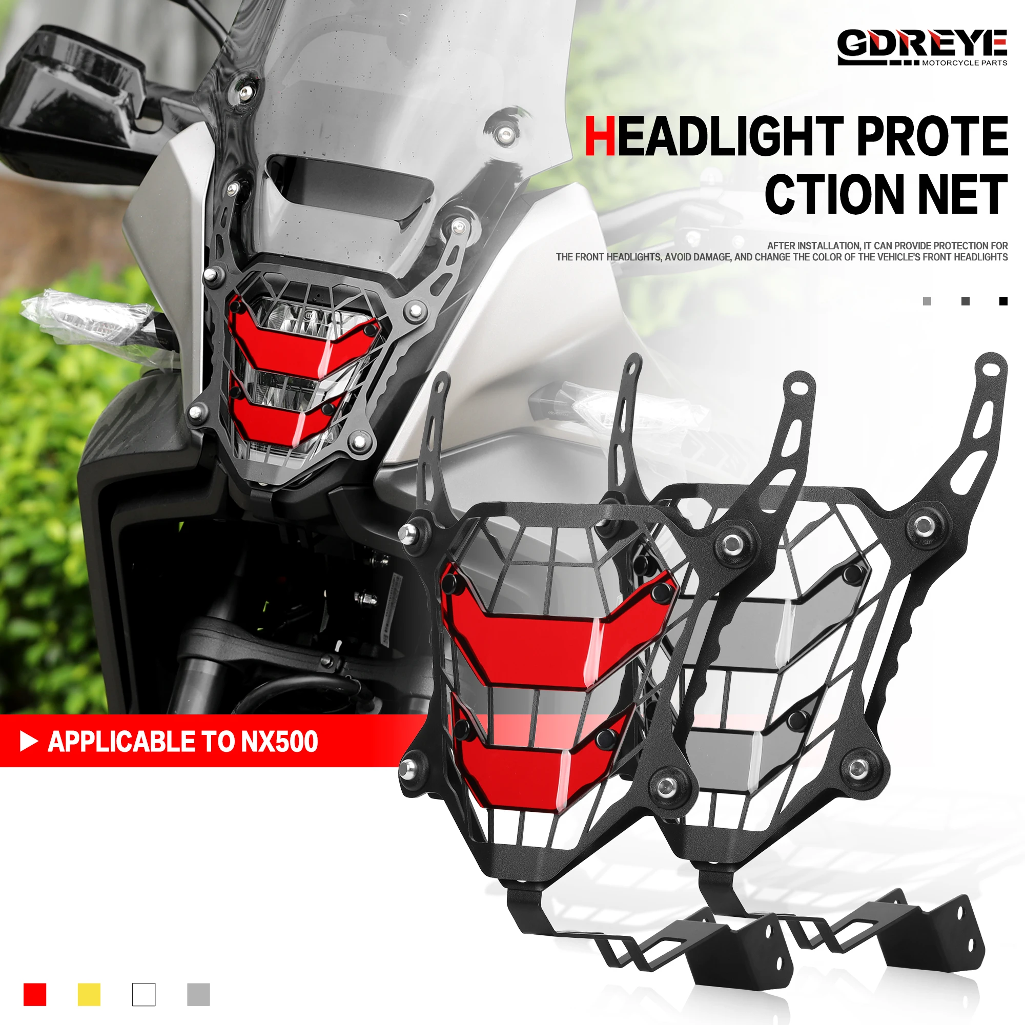 

For Honda NX500 NX400 2023 2024 Headlight Light Guard Protector Motorcycle NX 500 Headlight Head Light Cover Protection Grill