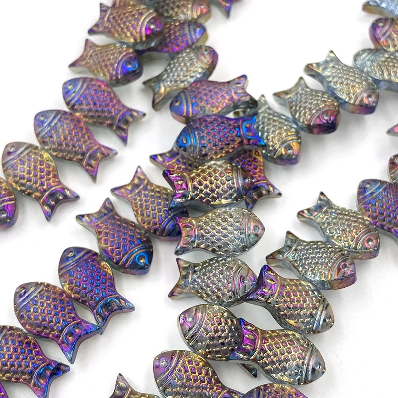 Premium 8x15mm Fish Shape Crystal Glass Beads  for Jewelry Making DIY Craft Beads for Bracelet Earring Hairpin Accessories