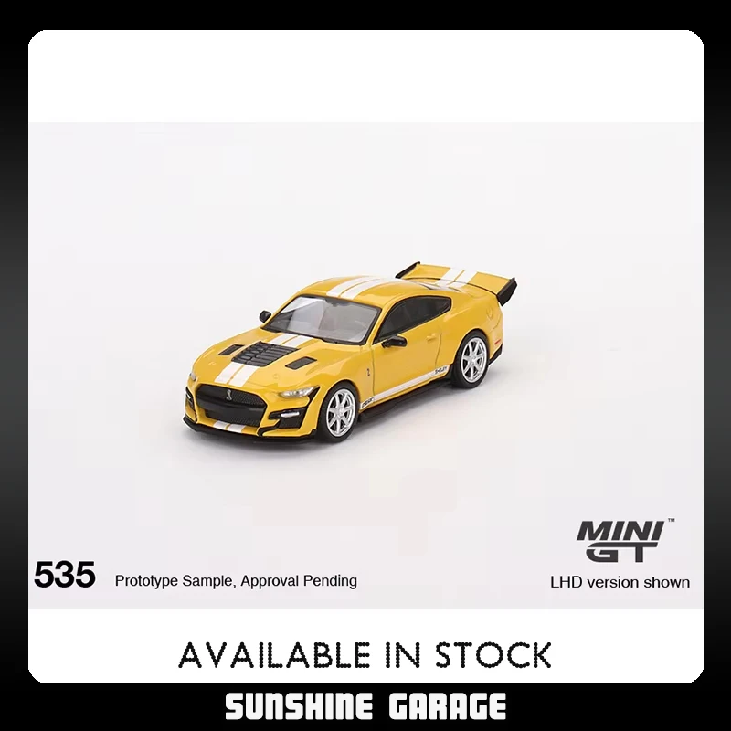 

MINIGT 535 В наличии 1:64 Shelby GT500 Dragon Snake Concept Желтая литая под давлением диорама Модель автомобиля