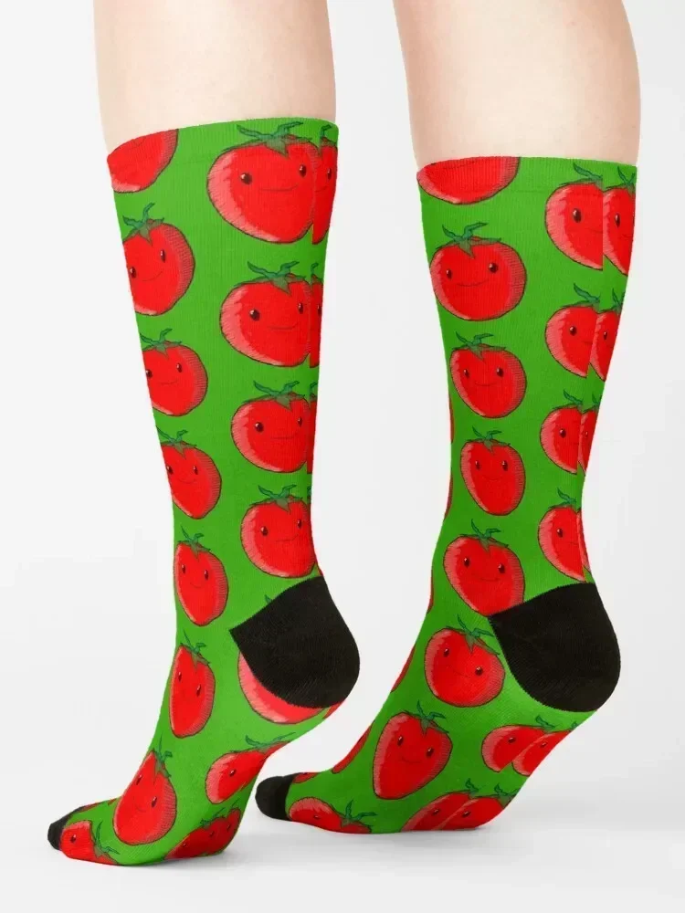 Cute Cartoon Tomato Socks japanese fashion Crossfit kids bright garter Socks Women Men's