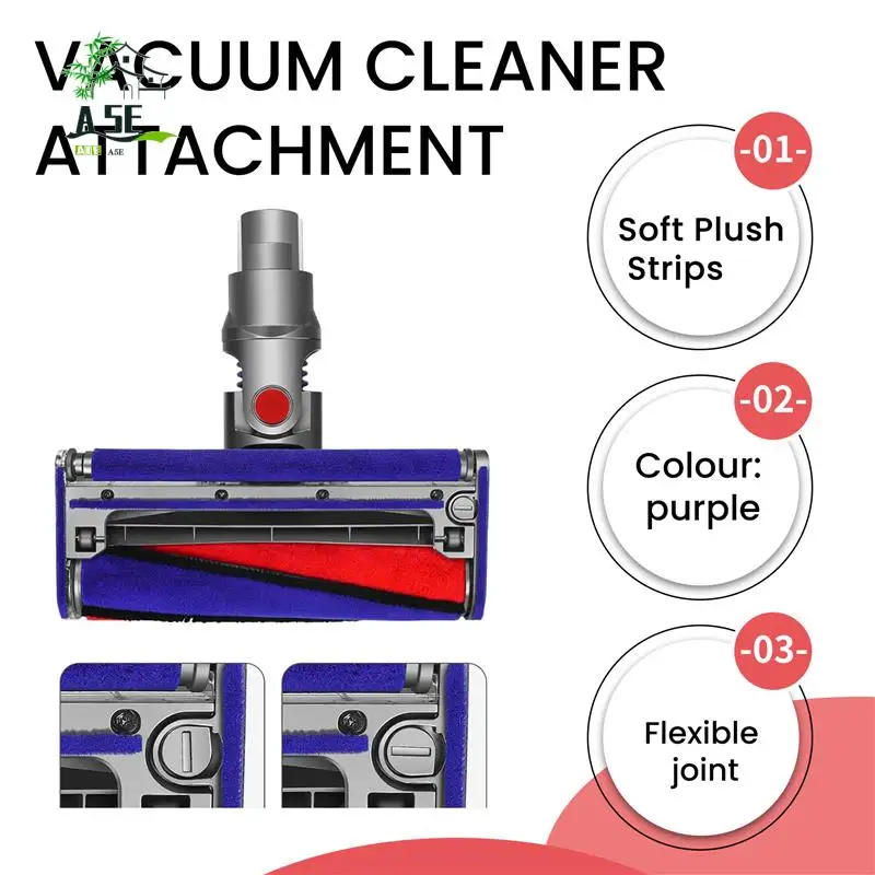 

A05E-9 шт. мягкие плюшевые полоски для пылесоса Dyson V6 V7 V8 V10 V11, мягкие роликовые головки, запасные аксессуары, детали