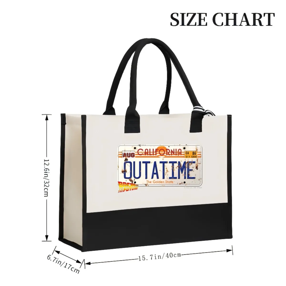 أغسطس CFORNIA CA 86 N 52654 OUTATIME 2026 وصول جديد موضة عملية واسعة قابلة لإعادة الاستخدام حمل حقيبة نمط طباعة 2 لهجة الثقيلة D #3