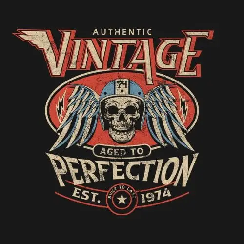 هدية عيد الميلاد الخمسين للرجال - قميص عيد ميلاد عتيق السباق 1974 مدمج لآخر سيارة السباق هوت رود - هدية عيد ميلاد 50 #5