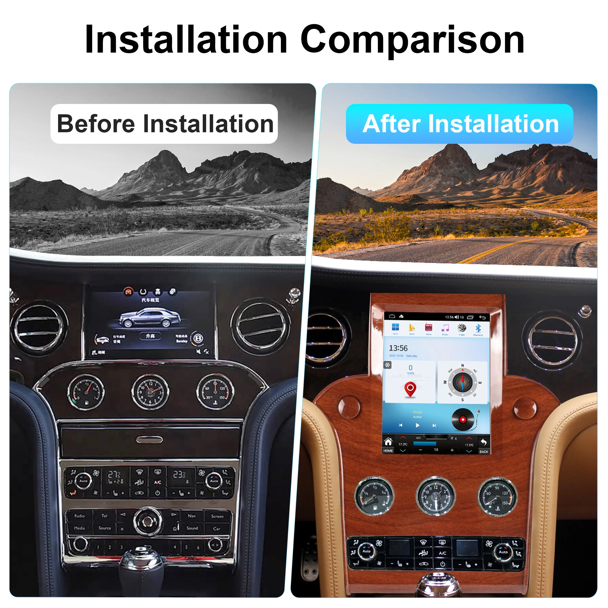 For Bentley Mulsanne 2011 - 2019 Screen Android Car Radio 2 Din Stereo Receiver Autoradio Multimedia Player Gps Navigation