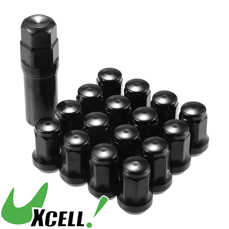 UXCELL Wheel Hub Lug Nuts for Honda for Chevy for Nissan for Ford for Buick for Acura 16pcs Wheel Lugnuts M12x1.5 With Key