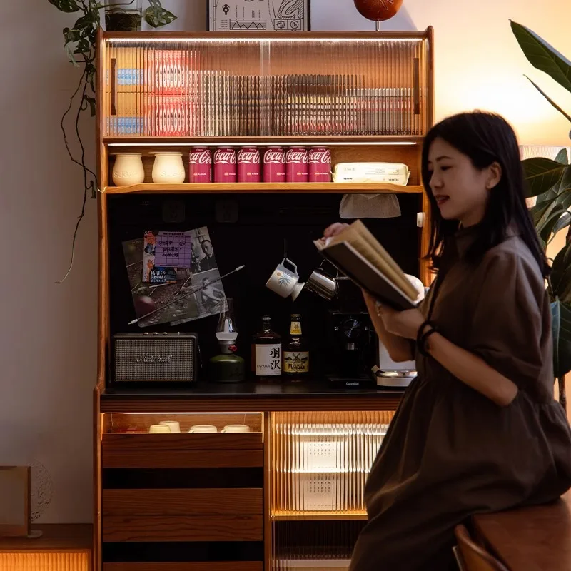 Beistellschrank aus massivem Kirschholz