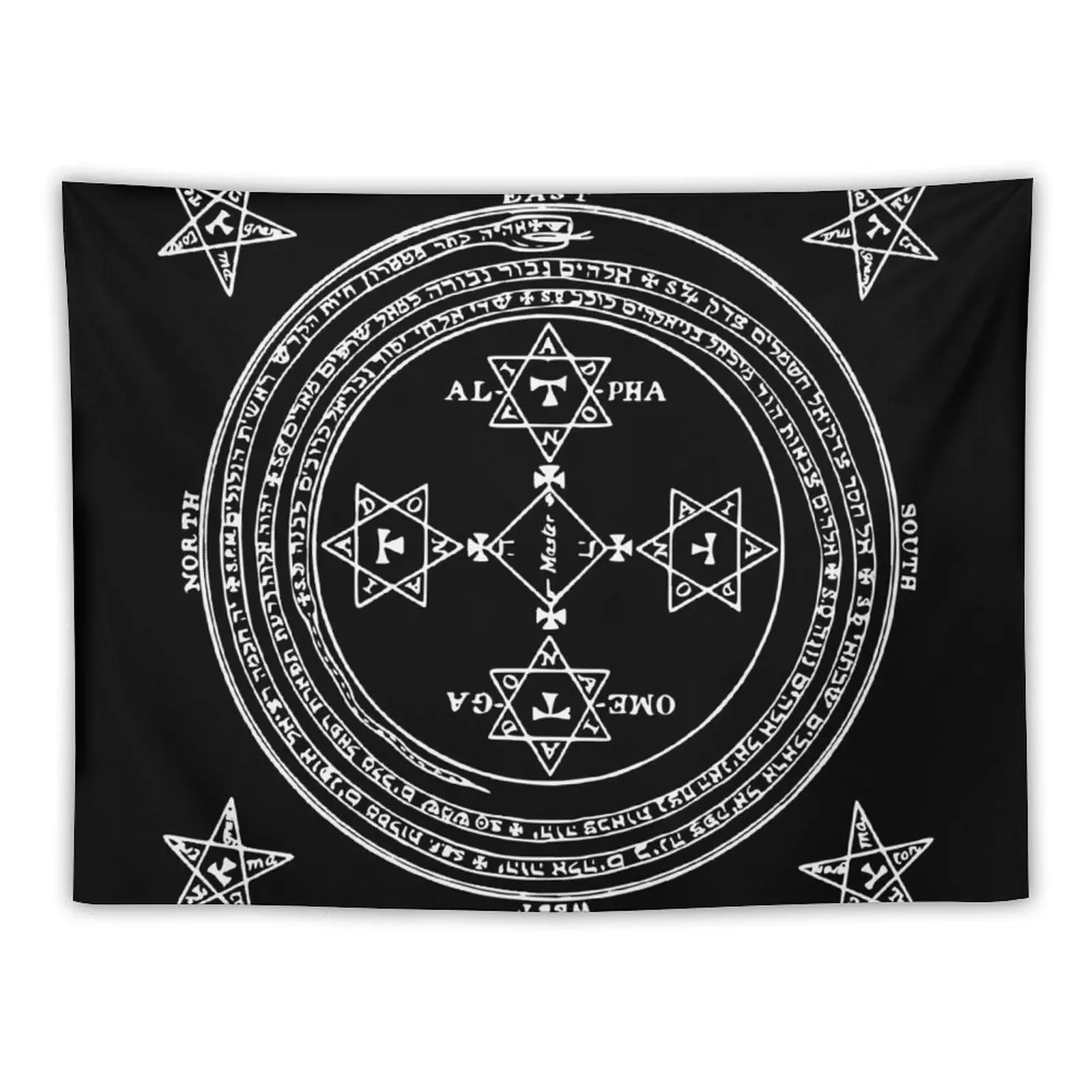 SUMMONING CIRCLE - WHITE / BLACK Tapestry Bedroom Organization And Decoration Aesthetic Room Decor Korean Tapestry