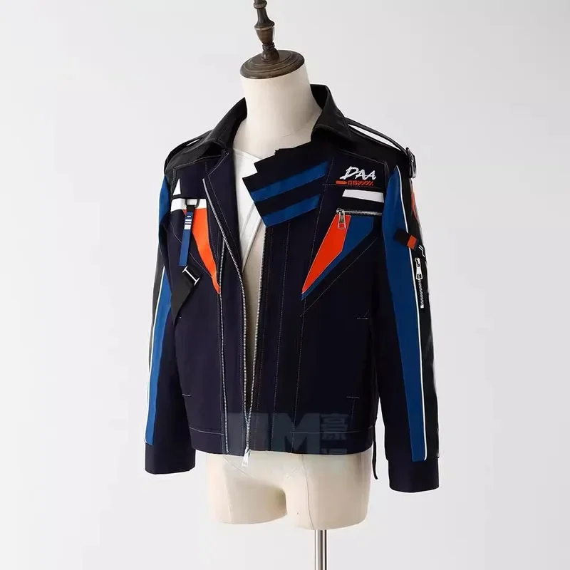 FC6Anime Miłość i Deepspace Caleb przebranie na karnawał peruka latająca kurtka czarne krótkie włosy impreza z okazji Halloween dla kobiet mężczyzn karnawał @ FC8!