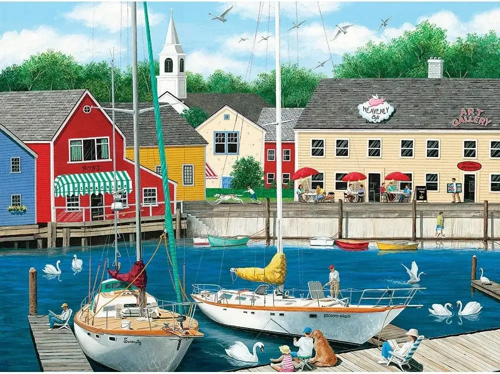 

Jigsaw Puzzles for Adults 1314/520/120pcs Swan Harbour Wooden Puzzles for Gameroom Bedroom Home Decor Birthday Party Gift