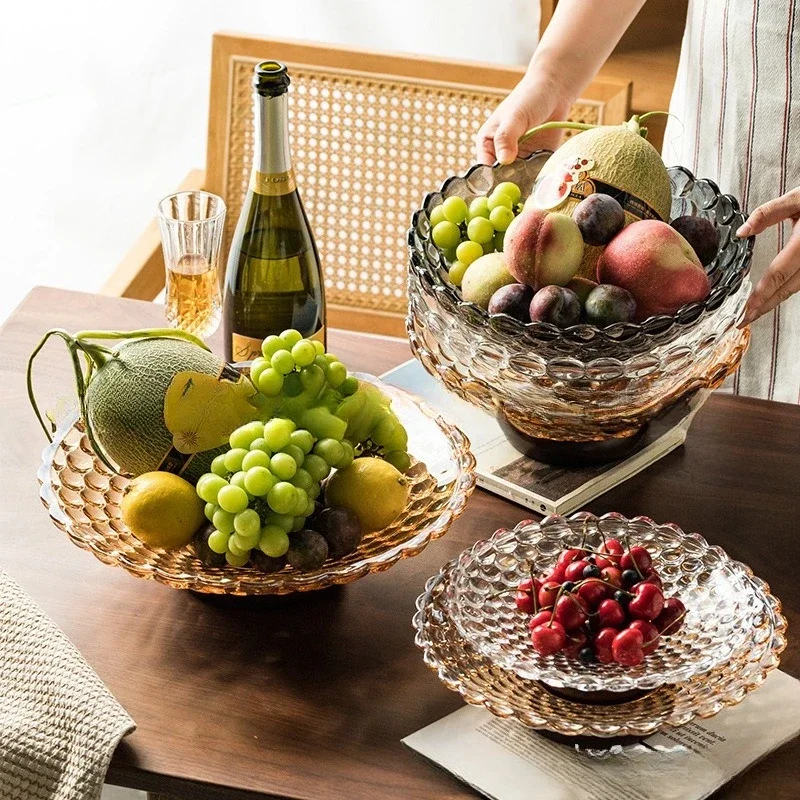 Coffee table fruit plate high-footed fruit plate office housewarming new home