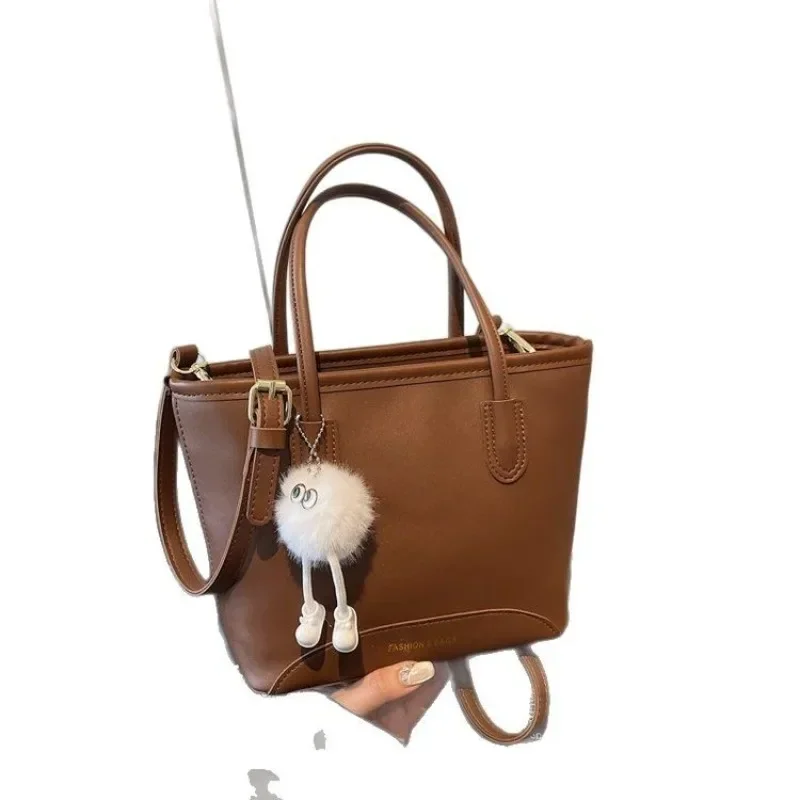 

2025 Women's Stylish Color-Block Tote - Compact Crossbody, Shoulder & Handheld Bag for Fashionable Daily Outings