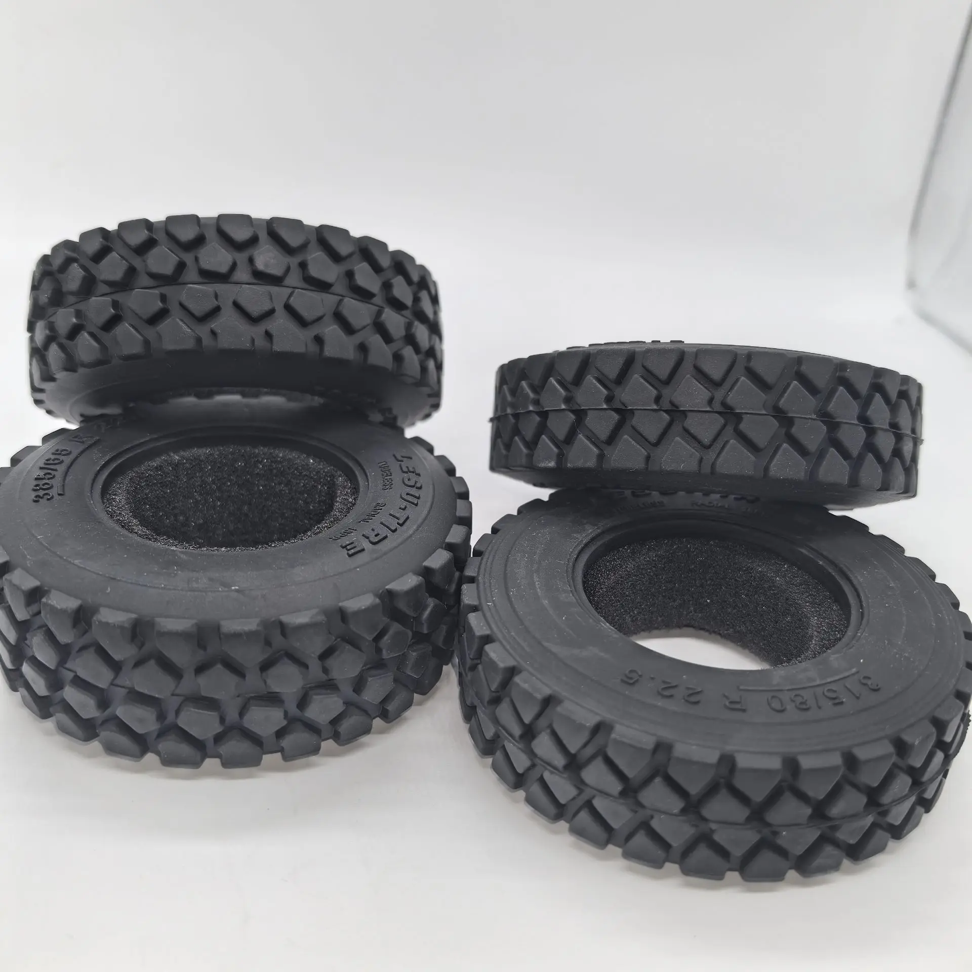 Lesu für 1/14 Truck Tamiya Trailhead Gravel Reifenhaut Schlamm-Kipper 85mm Durchmesser Reifenmodell RC-Zubehör – Detail 3