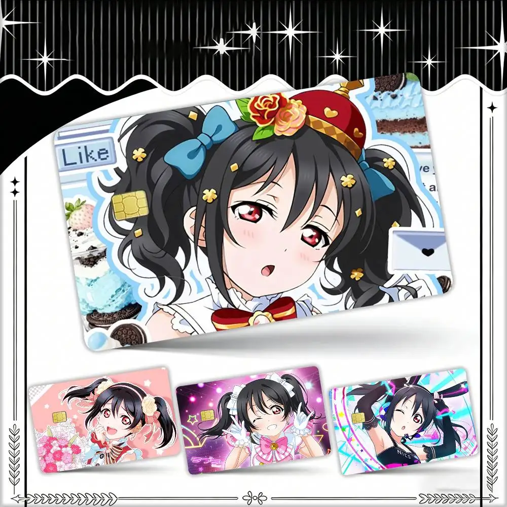 Yazawa Nico Love Live Anime Girl Waterproof Film Skin Cover Credit Card Stickers Debit Front Bank Bus Pass