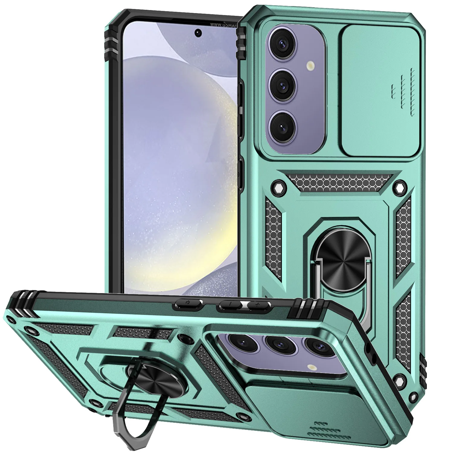 

Slide Lens Case For Samsung S24 FE Cover Samsung S24 FE Military Grade Magnet Holder Back Bumper Galaxy S24 FE