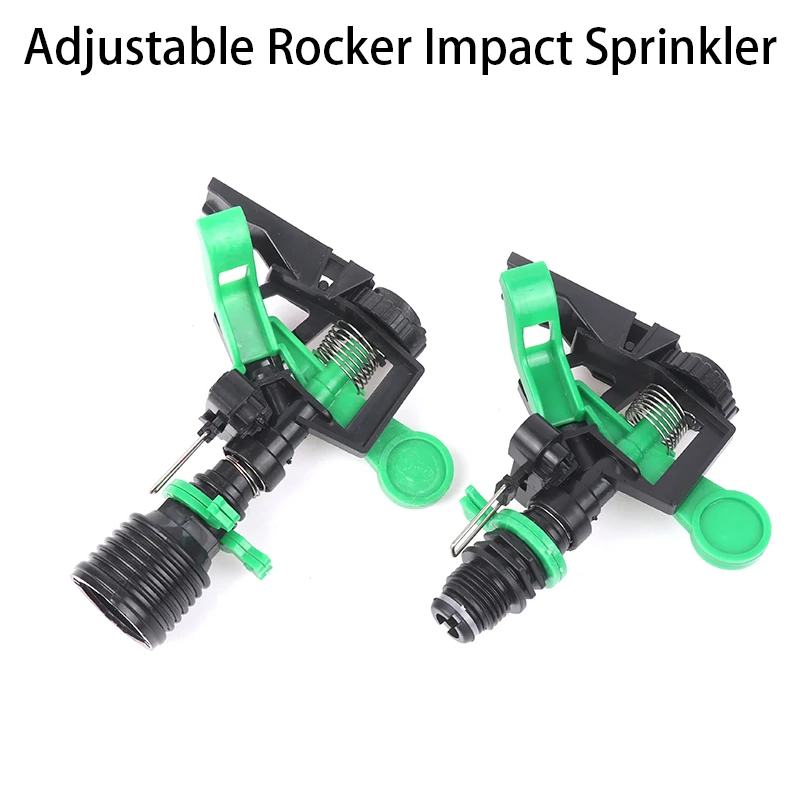 Irrigação Ajustável Rega Bico, 360 Graus Rocker, Impact Sprinkler, Jardim Agricultura, Gramado Rotary, 1/2 "3/4", 1Pc