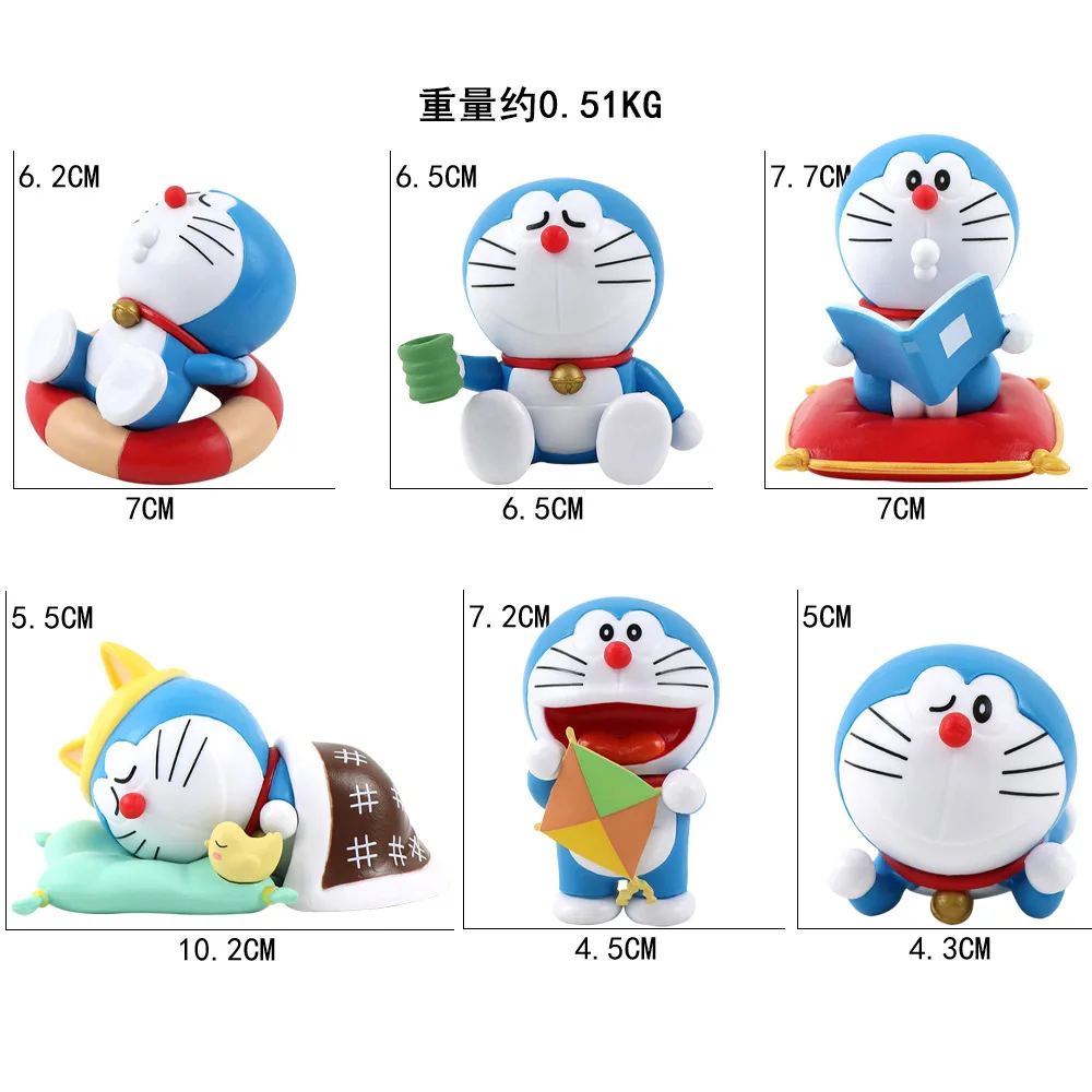 Cartoon Doraemon Schlüsselanhänger Blind Box Freizeit Serie Actionfigur Puppen Schlüsselanhänger Überraschungstasche Auto Schlüsselanhänger Weihnachtsgeschenke