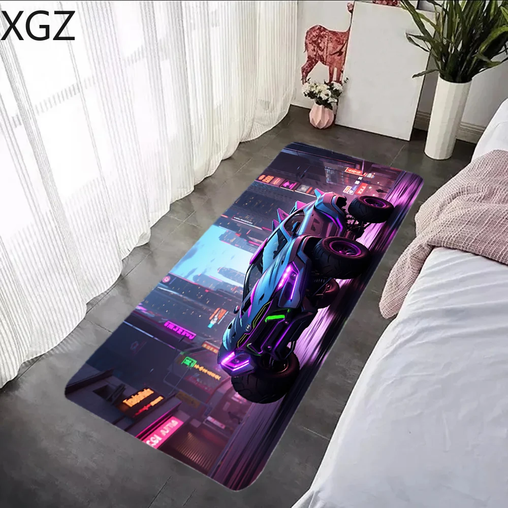 Sports car pattern carpet living room decoration home bedroom bedside foot mat kitchen bathroom anti-slip anti-wrinkle floor mat