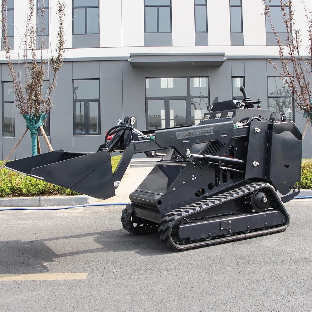 Chargeuse compacte Diesel bon marché, Mini chargeuse compacte polyvalente YG-T750 et divers accessoires, pelle à neige personnalisée