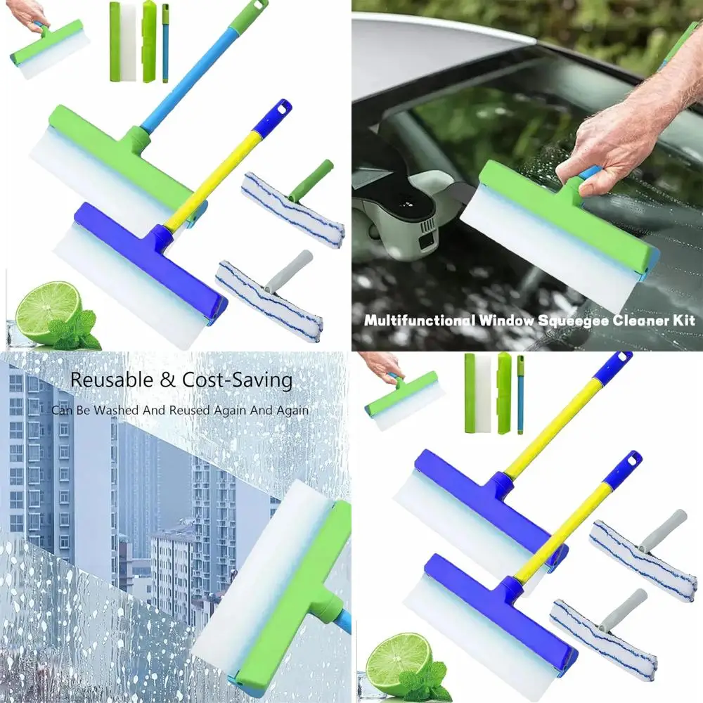 

Перерабатываемый силиконовый набор для мытья окон 3-в-1 со скребком