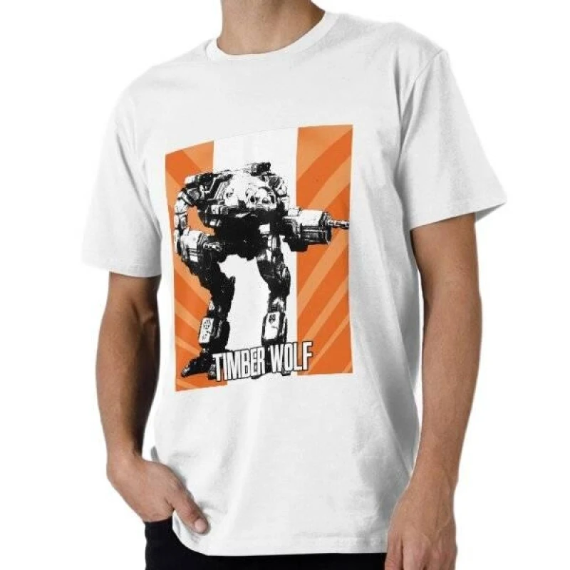 Timberwolf Mechwarrior MWO Mech Combat RPG Gift t shirt for gamer Battletech Graphic clothes Short sleeve All size tops