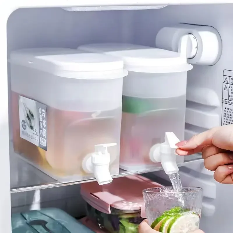 Kalt kessel mit großer Kapazität 3,5 l Kaltwasser krug mit Wasserhahn im Kühlschrank Eis getränke automat Kühlschrank und Zapfen